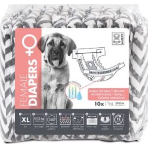 Couches Pour Chien Femelle Taille XL -10 Pièces