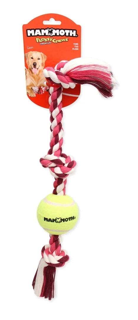 Mammoth – Flossy chews - Corde médium 3 noeuds avec balle
