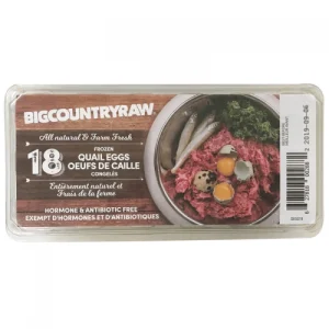 Big Country Raw – Oeufs de caille congelés – 18 oeufs