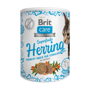 Brit Care Cat Snack Superfruits au Hareng pour Chat Stérilisé 100g