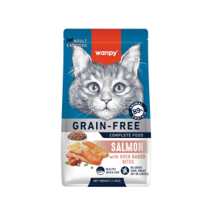 Wanpy Croquettes Sans Céréales au Saumon pour Chat Adulte 1.5kg